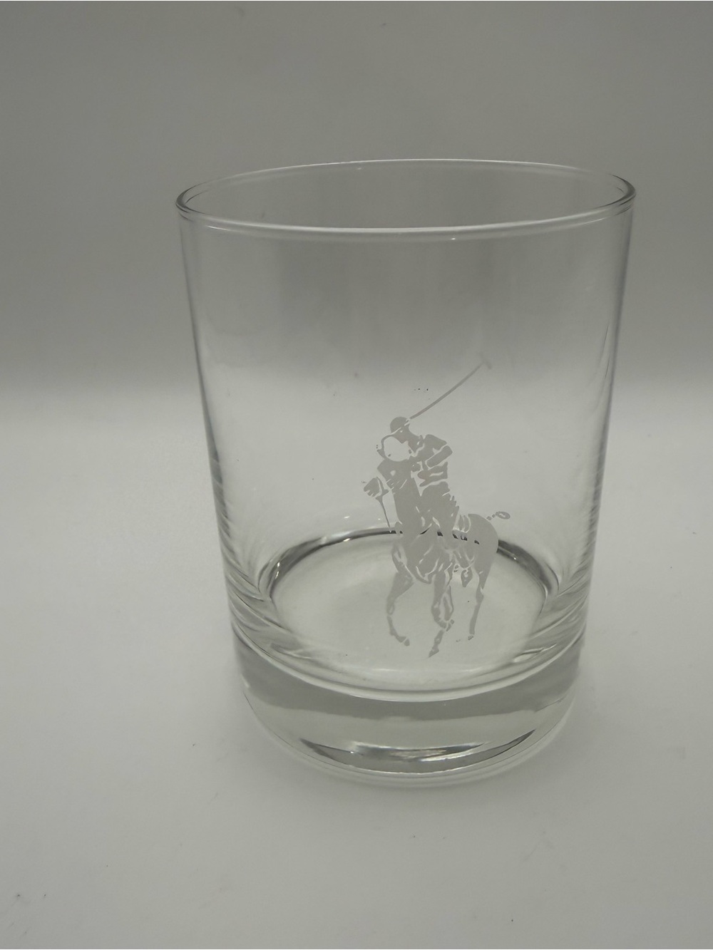 Vintage Polo By Ralph Lauren Low Ball Old Fashioned Whiskey Glass 4" Tall, 12 oz